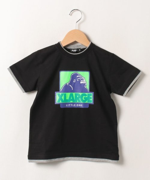 XLARGE KIDS(エクストララージ　キッズ)/配色ボックスOGゴリラ半袖Tシャツ/ブラック