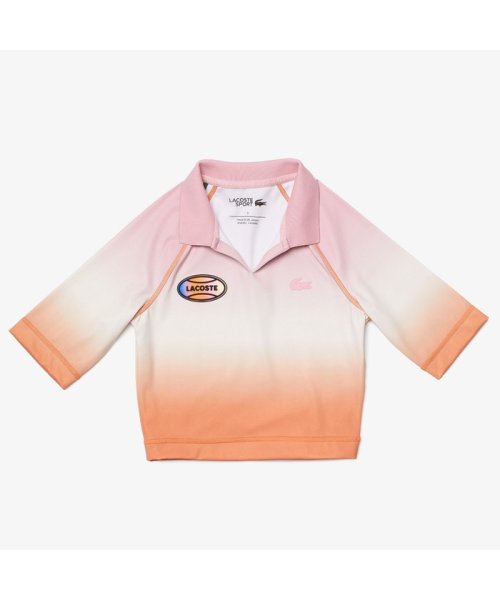 LACOSTESPORTS LADYS(ラコステスポーツ　レディース)/グラデーションショートスキッパーポロシャツ/ピンク