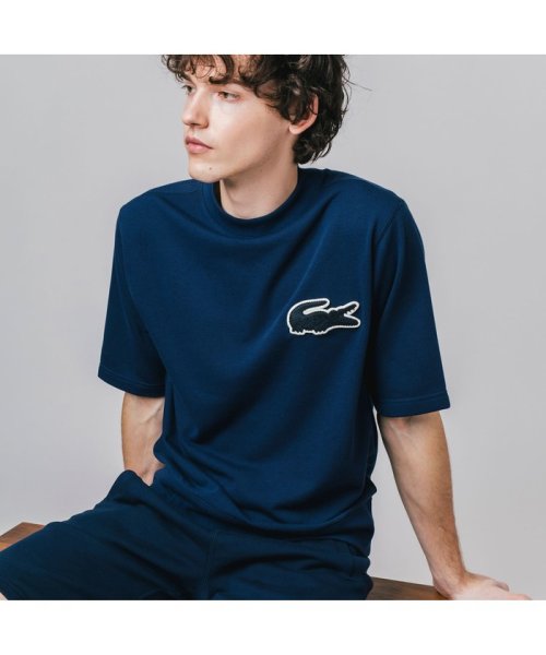 オーバーサイズクロックエンブレムスウェットtシャツ ラコステ メンズ Lacoste Mens Magaseek