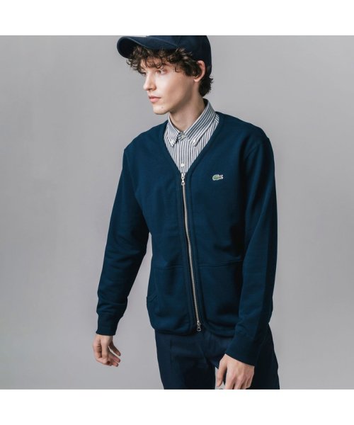 LACOSTE Mens(ラコステ　メンズ)/プレミアムスウェットジップカーディガン/ネイビー