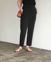 marjour(マージュール)/HIGHWAIST CENTER PRESS PANTS/ブラック