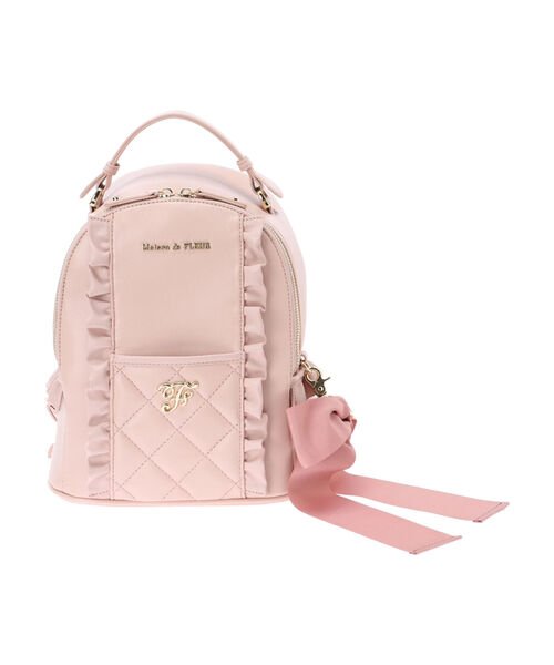 &LOVE LOVEティアードふりるリュック 冷え ベージュ 