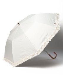 LANVIN en Bleu(umbrella)(ランバンオンブルー（傘）)/晴雨兼用折りたたみ日傘　”ドビーフリル”/オフホワイト