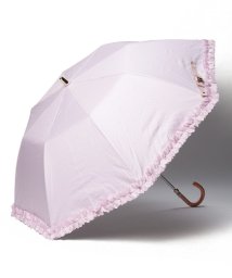 LANVIN en Bleu(umbrella)(ランバンオンブルー（傘）)/晴雨兼用折りたたみ日傘　”ドビーフリル”/ライトパープル