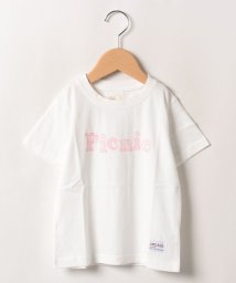 coen(coen)/【coen/コーエン】ガラフォントプリント ベーシックTシャツ/WHITE