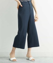 MICHEL KLEIN(ミッシェルクラン)/[定番人気]ストレッチワイドパンツ（短め）/ネイビー（57）