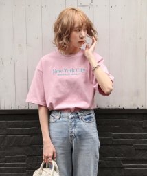 Chillfar(チルファー)/アソート刺繍ロゴTシャツ/ピンク