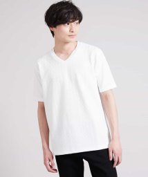 MK homme(エムケーオム)/ヘリンボーンTシャツ/ホワイト