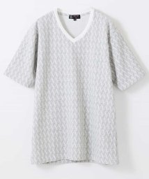 MK homme(エムケーオム)/ヘリンボーンTシャツ/ライトグレー