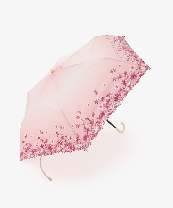 日傘 晴雨兼用 女優日傘 長日傘 刺繍 孔雀 完全遮光 遮熱 UVカット