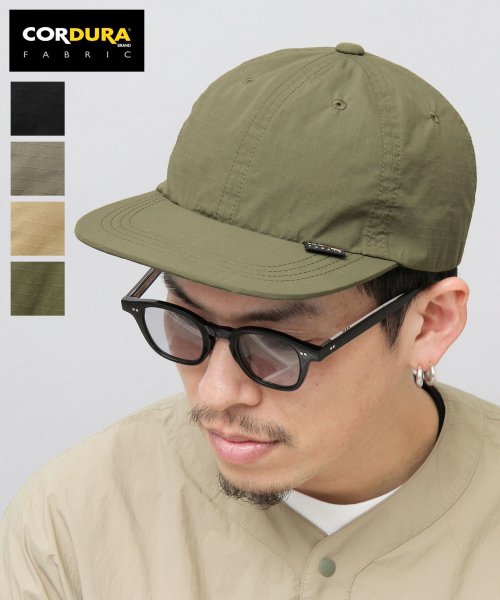Besiquenti(ベーシックエンチ)/リップストップ コーデュラコットン ジェットキャップ キャンプキャップ 日本製CORDURA  帽子 メンズ カジュアル アウトドア シンプル/カーキ