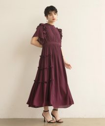 MIELI INVARIANT(ミエリ インヴァリアント)/Petal Tiered Frill Dress/パープル