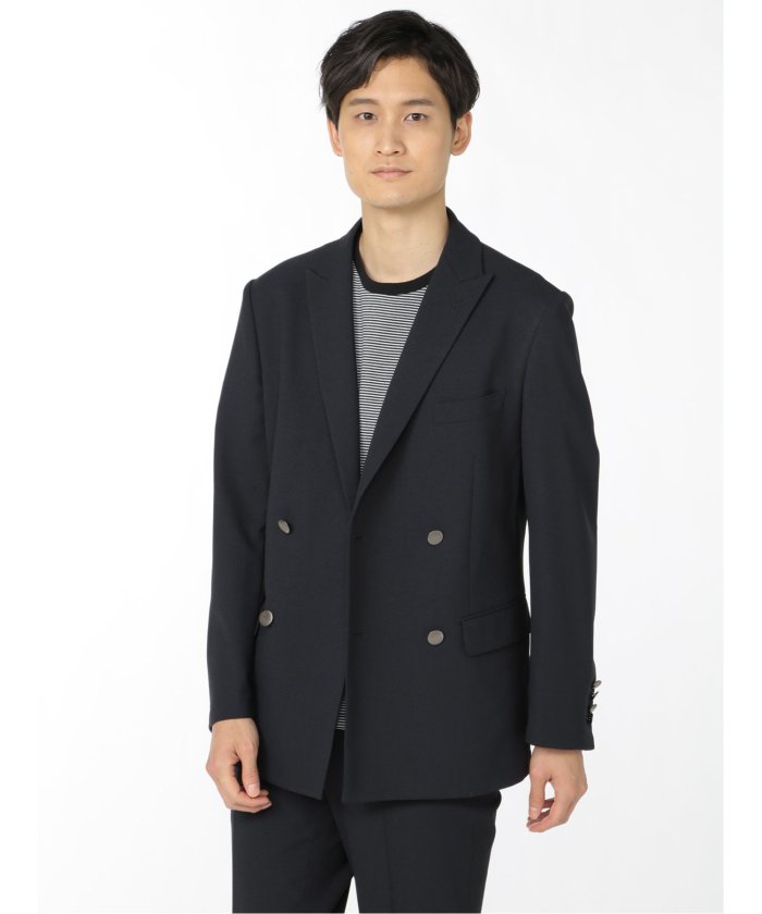 セール】軽量メッシュ セットアップ スリムダブルジャケット メンズ