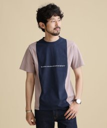 nano・universe(ナノ・ユニバース)/LB.04/スイッチングパネルクルーネックTシャツ/パターン21