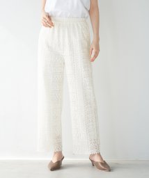 MICA&DEAL(マイカアンドディール)/lace straight pants/OFF WHITE