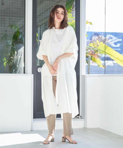 MICA&DEAL(マイカアンドディール)/oversize shirt ops/OFF WHITE