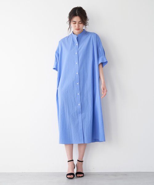 MICA&DEAL(マイカアンドディール)/oversize shirt ops/BLUE