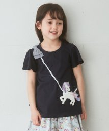 anyFAM（KIDS）(エニファム（キッズ）)/ユニコーンポシェットTシャツ/ネイビー系