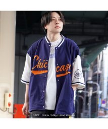 1111clothing(ワンフォークロージング)/半袖 スタジャン メンズ 半袖スタジャン レディース スウェット アウター オーバーサイズ カットアウター ビッグシルエット カレッジロゴ 刺繍 ロゴ 緑 黒 /ネイビー