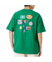 MAC HOUSE(men)(マックハウス（メンズ）)/ワッペンコラージュTシャツ Q22－110－21G/グリーン