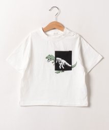 b-ROOM(ビールーム)/恐竜ほねほねポケット半袖Tシャツ/オフホワイト