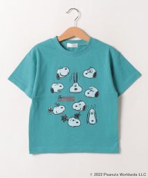 b-ROOM(ビールーム)/【PEANUTS】EMOTION半袖Tシャツ/ターコイズ