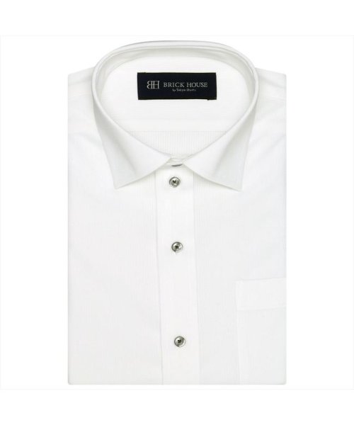 TOKYO SHIRTS(TOKYO SHIRTS)/形態安定 ワイドカラー 半袖ビジネスワイシャツ/シロ