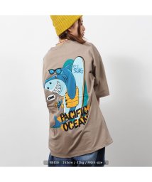 1111clothing/サメ tシャツ メンズ オーバーサイズ tシャツ レディース ビッグシルエットtシャツ トップス 半袖 カットソー クルーネック バックプリント 綿100% 白/504694196