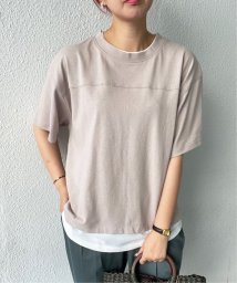 ikka(イッカ)/コットンUSA裾レイヤードTシャツ/ベージュ