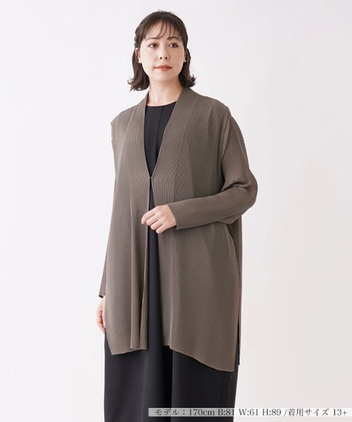 シアーロングカーディガン レリアンプラスハウス Leilian Plus House Magaseek