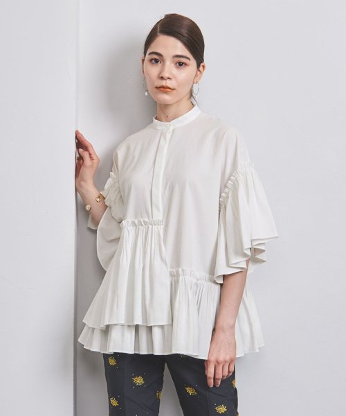 UNITED ARROWS＞イレギュラーフリル ブラウス(504690849 