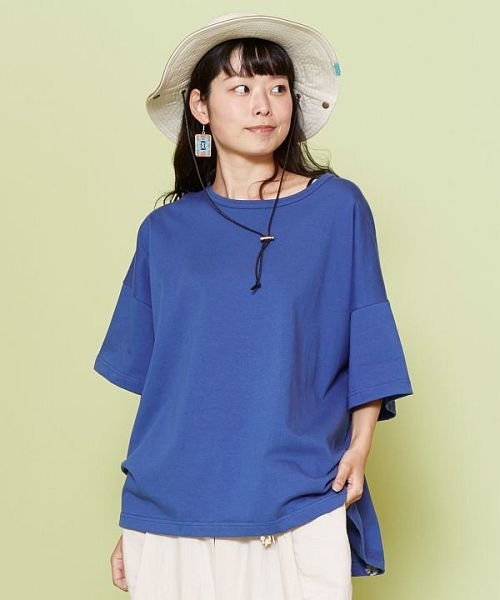 CAYHANE(チャイハネ)/【チャイハネ】バックプリント オルフォTシャツ CAS－2107/ブルー