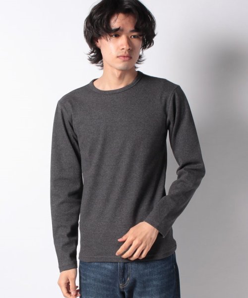 BLUE JEANS 1962(BLUE JEANS 1962)/DAILY L/S RIB CREW TEE/チャコールグレイ