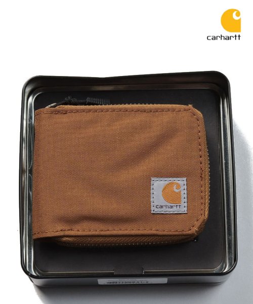 marukawa shonan(marukawa shonan)/【Carhartt/カーハート】ナイロンダック ハーフジップウォレット /CRHTT0237 ユニセックス 男女兼用 メンズ 財布 ウォレット/ブラウン