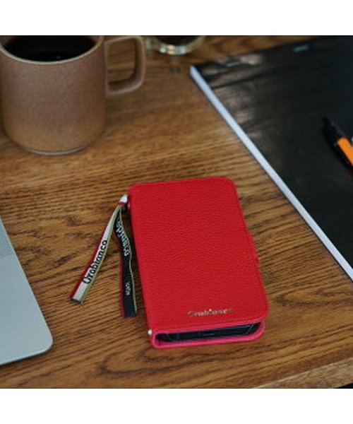 Orobianco(オロビアンコ)/オロビアンコ Orobianco iPhone 13 ケース スマホ 携帯 手帳型 メンズ レディース シュリンク調 PU LEATHER BOOK TYPE /レッド