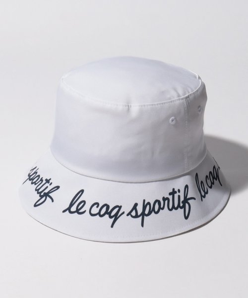 le coq sportif GOLF (ルコックスポルティフ（ゴルフ）)/ロゴ刺繍入りバケットハット(サイズ調整可能)/ホワイト