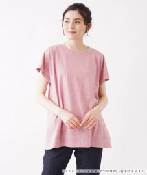 Leilian PLUS HOUSE(レリアンプラスハウス)/カラー半袖Tシャツ【プラス企画】/ローズピンク