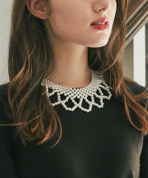 パールデザイン付け襟 トッコクローゼット Tocco Closet Magaseek