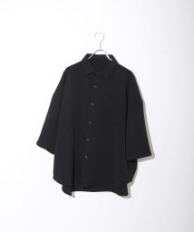 Nilway(ニルウェイ)/ニュースタンダードリラックスオーバーサイズ半袖レギュラーカラーシャツ/ブラック