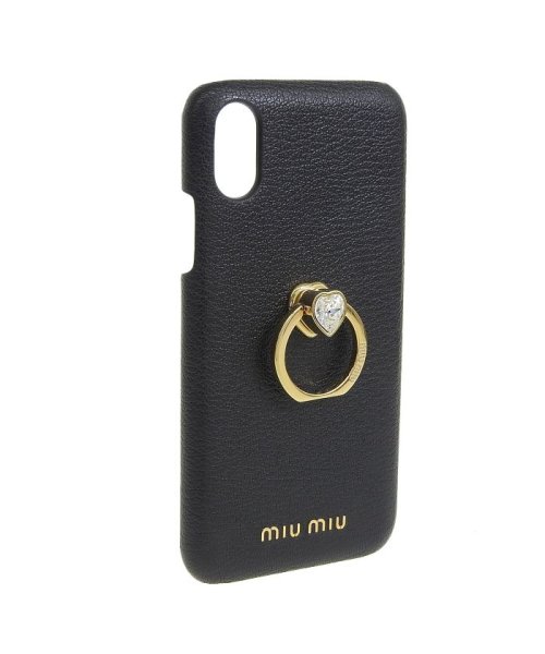 MIUMIU(ミュウミュウ)/MiuMiu ミュウミュウ iPhone X/XS 携帯ケース/ブラック
