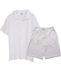 SB Select/FRUIT OF THE LOOM 襟付きパイルルームウェアセット 上下セット ルームウェア 部屋着 メンズ Tシャツ 半袖 パンツ ハーフパンツ ショートパン/504696989