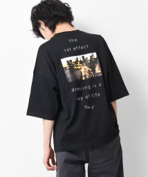 RAT EFFECT(ラット エフェクト)/バックフォトPTスーパービッグTシャツ/ブラック