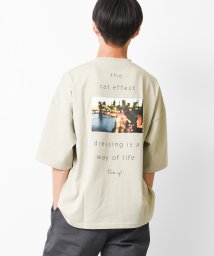 RAT EFFECT(ラット エフェクト)/バックフォトPTスーパービッグTシャツ/グレー