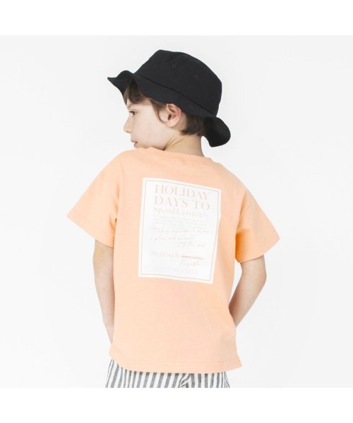 BRANSHES(ブランシェス)/【bコレ / 綿100％】グラフィック半袖Tシャツ/オレンジ