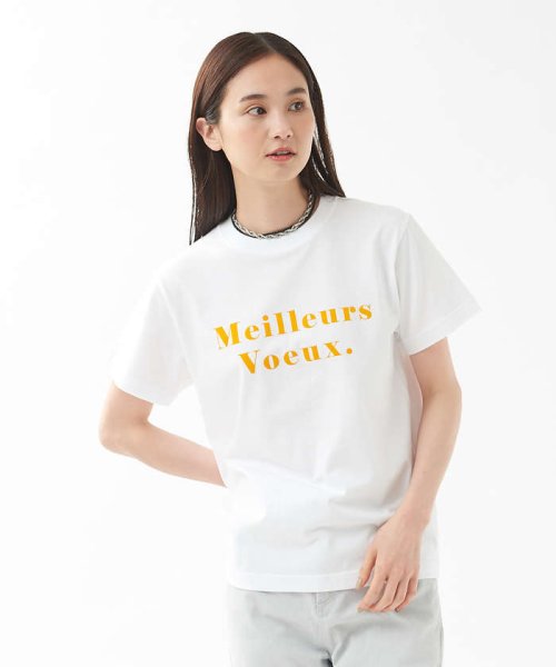 qualite(qualite)/MeileursロゴTシャツ/イエロー