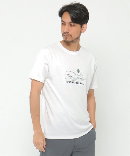 ikka(イッカ)/フィッシング刺繍Tシャツ ECO/ホワイト