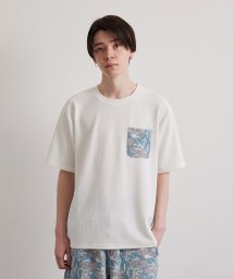 JUNRed(ジュンレッド)/ウェーブワッフルポケットTシャツ/ホワイト（10）