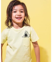 WASK(ワスク)/【 接触冷感 】 ポケット IN シャーク 天竺 プリント Tシャツ（100~1/イエロー