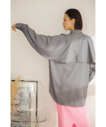 ROSE BUD(ローズバッド)/ケープデザインシャツ/グレー