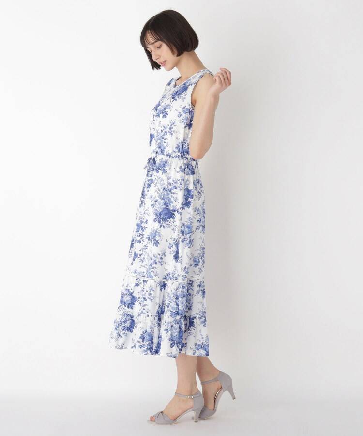 洗える ロマンチックローズ 押し花プリントサマードレス ローラアシュレイ Laura Ashley Magaseek